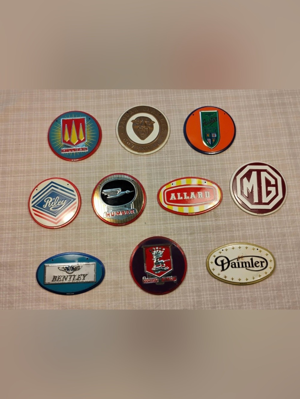 Foreign Car Plates, Set of 10, General Mills